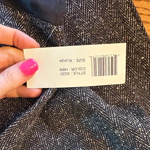 Women's Herringbone Boot Cut Pants - Black and Gray - Picture 3 of 5